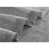 Vitrage linnenlook gordijn, lange moderne effen bistrogordijn, halftransparant deurgordijn, keukengordijnen, korte gordijnen BxH 132 x 183 cm, grijs, 1 stuk