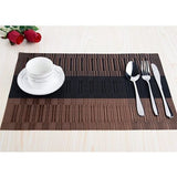 Set van 6 placemats, 30 x 45 cm, antislip, afwasbaar, gemaakt van pvc, hittebestendig, kwetsbaar en wasbaar, voor keuken en eetttafel