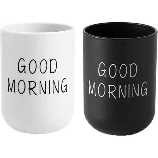 2 stuks tandenborstelbekers tandenborstelhouder voor tandenborstel en tandpasta, absoluut onbreekbaar, kunststof