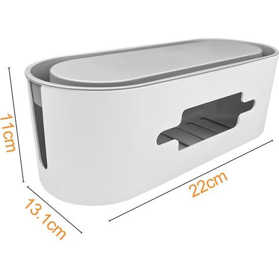 Kabelbox wit, kabelmanagementbox, kabelbox, kabelmanagementbox, stopcontactdoos, kabelboxen, kabelwarboel opbergbox, kabelbox, stekkerdoos voor het organiseren van kabels