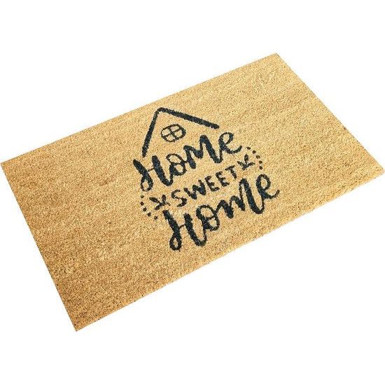 Voetmat kokos, vloermatten voor binnen en buiten, deurmat voor buiten, vuilvangmat binnen, kokosmat 40 x 70 x 1,5 cm (Sweet Home)