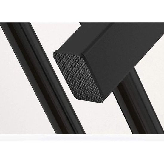 ACCSTORE Kledingrek Rail metalen kledingrek vrijstaande hanger dubbelpolige slaapkamer kledingrek met onderste opbergplank voor dozen schoenen,zwart