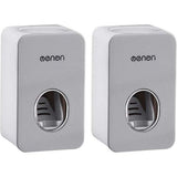 Wall Mount Automatische tandpastadispenser, waterdicht en stofdicht, grijs, verpakking van 2 stuks