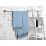 4 handdoeken, katoen, bevat 2 extra grote badhanddoeken 70 x 140 cm, 2 handdoeken 50 x 90 cm, voor dagelijks gebruik, compact en licht, hemelsblauw