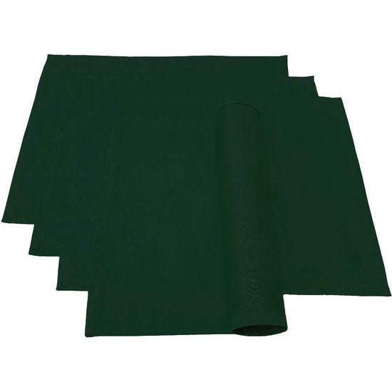 Placemat placemats 4 stuks katoen vele kleuren (donkergroen) placemat 46x36