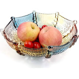 Glazen schaal kristallen fruitschaal slakom pastamachine snack dessert plaat bruiloft snoep kom clear serving bowl decoratieve kom thuis / kantoor multifunctionele lade kristal milieuvriendelijk glas