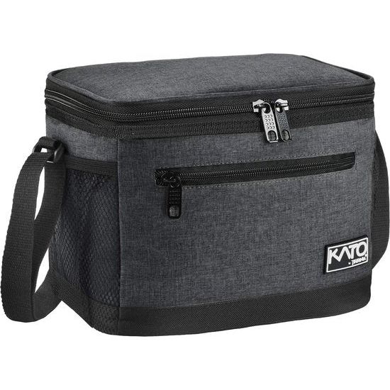 Lunchtas geïsoleerd voor mannen, 7,8 liter, koeltas, picknicktas met verstelbare schouderriem, thermotas, lekvrij, opvouwbaar, voor werk, fitness, onderweg, school