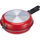 Omeletpan 20 cm, RVS, zwart/rood