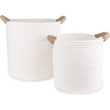 Set van 2 opbergmanden – opbergruimte en organisatie voor de gang, badkamer, slaapkamer en woonkamer of als speelgoedorganizer in de kinderkamer