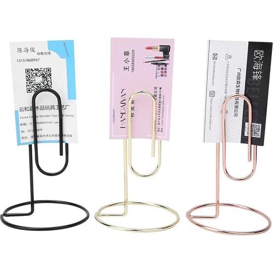 3 Stuks Metalen Kantoor Memo Paperclip Houder Stand Tafel Toegang Rekeningen Kaarthouder Menu Clips Tafel Nummer Naam Kaarthouder Bureau Organisator