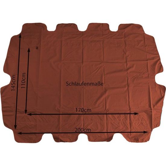 Schommelbank dakbekleding 200 x 145 cm rood oranje waterdicht | universeel vervangend dak tuinschommel 3-zits | UV 50 schommel dak vervanging overtrek