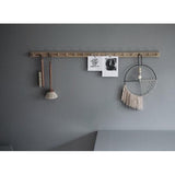 Wandkrans, metalen ring, eucalyptuskrans, krans, handdoekhouder en tijdschriftenhouder, zwart, wanddecoratie, deurdecoratie, S (30 x 40 cm)