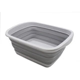 10L opvouwbare kuip, opvouwbare draagbare ruimtebesparende kunststof 10L kunststof wasbak (grijs, 1) 10L opvouwbare kuip, opvouwbare draagbare ruimtebesparende kunststof wasbak van 10L (grijs, 1)