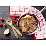 Set van 12 theedoeken, keukendoeken, 38 x 64 cm, katoenen theedoek, machinewasbaar (rood en wit)