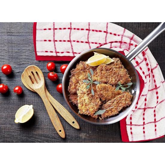 Set van 12 theedoeken, keukendoeken, 38 x 64 cm, katoenen theedoek, machinewasbaar (rood en wit)