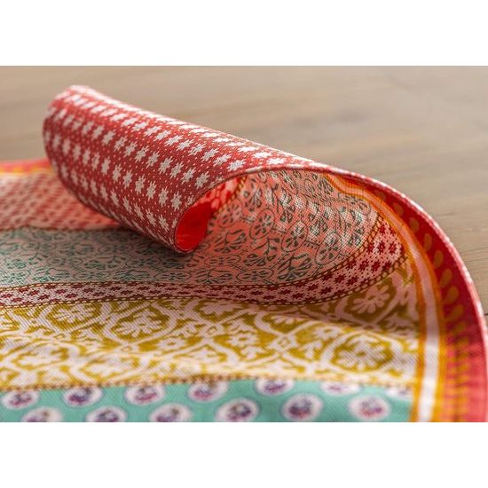 Provence Set van 100% katoen, met 4 placemats voor de eettafel, keuken, bruiloft, dagelijks gebruik, diner, lente/zomer (33 cm x 48 cm)