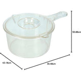 Steelpan met deksel, magnetronservies, 900 ml, vlekwerend