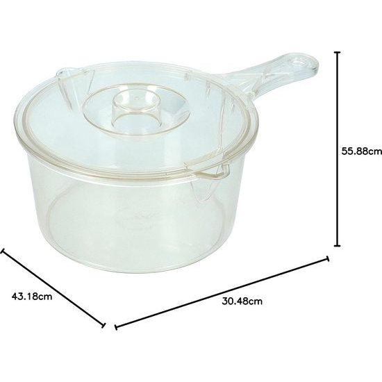 Steelpan met deksel, magnetronservies, 900 ml, vlekwerend