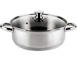 Inductie 18/10, roestvrijstalen kookpot, diameter 28 cm, zilver, 28 cm