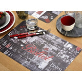 Set placemats voor FOOD BISTRO corner, set van 4 uitneembare polypropylenen, bestaande uit 4 stuks 45 x 30 cm, 4 stuks