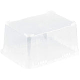 Opbergdozen met deksel transparant stapelbaar met ventilatie translates to "Storage boxes with transparent lid, stackable with ventilation" in Dutch.