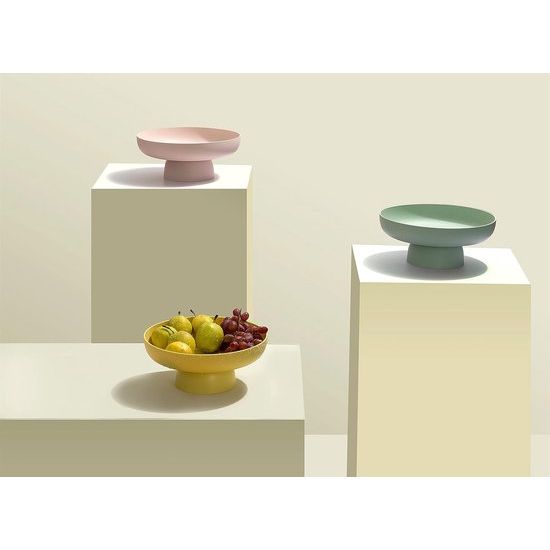 Fruitschaal Fruitmand Multifunctionele Afvoer Fruit Snack Taart Opbergrek Woonkamer Eettafel Fruitstandaard (Roze)