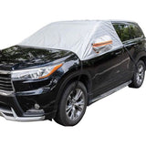 Autovoorruit Sneeuwkap, Waterdichte voorruitafdekking tegen sneeuw IJS Vorst Zon Extra groot formaat met spiegelkappen, past op de meeste voertuigen