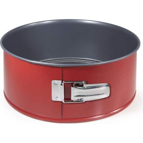 hoog veerfront voor cake, antiaanbaklaag, rood - Ø 24 x 10 cm