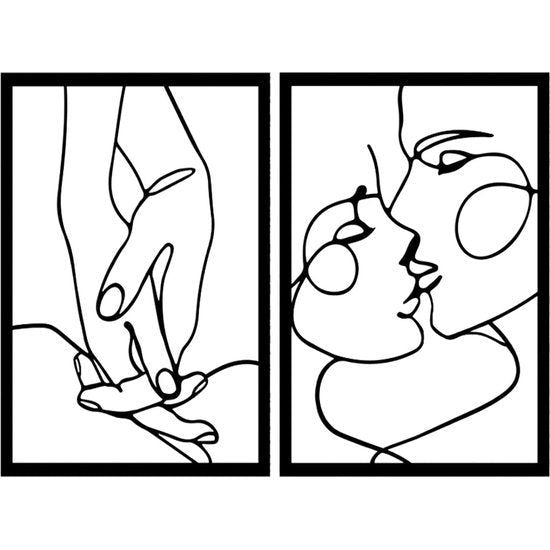 Metalen Muurkunst, Wanddecoratie, Metalen Muurfoto, Silhouet Wanddecoratie, Menselijk Gezicht Draad Kunst Decoratie, Abstract Menselijk Gezicht Huisdecoratie, Kamerdecoratie, Slaapkamer Decoratie