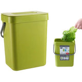 - Kitchen trash can, kitchen bio waste bin, small, 3 liter waste bin with lid, kitchen diaper bin odor-proof countertop, kitchen compost bin hanger for kitchen, home, office.