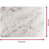 Placemats/placemats, 4 stuks, 43,5 x 30 cm, PET, wit, Saleen Edition: marmer