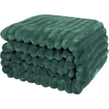 Strepen knuffeldeken (groen, 150x200cm)