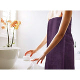 2-delige badhanddoeken, groot, van katoen, met hanger, saunahanddoeken, grote badhanddoeken, handdoeken 90 x 180 cm (pruim)