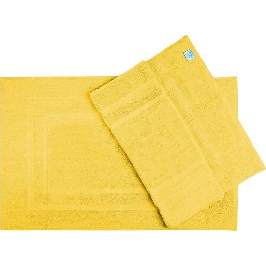 2 stuks badmat badmat 100 % katoen 50 x 80 cm douchemat douchemat 2-pack geel