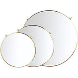 Ronde gouden geometrische vintage hangende wandspiegel met ketting voor badkamer slaapkamer woonkamer 15,7 inch Vertaling: Ronde gouden geometrische vintage hangende wandspiegel met ketting voor badkamer slaapkamer woonkamer, 15,7 inch.