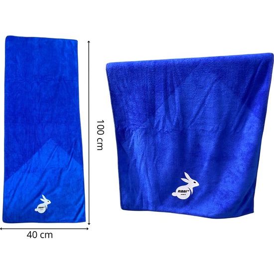 Ribbi - Premium microvezel handdoek, inclusief opbergtas – geschikt voor fitness & sport, strand, yoga, badhanddoek, sauna en meer – 40x100cm - Paars