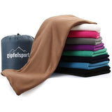 fleece deken met slaapzakfunctie I afmeting 185 x 150cm, 690 g I microvezel camping dekenslaapzak I bruin