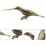 Kolibri figuren messing vogel sculpturen tafel vogel beelden desktop metaal kunst decoratie voor woonkamer slaapkamer kantoor kasten brons 1
