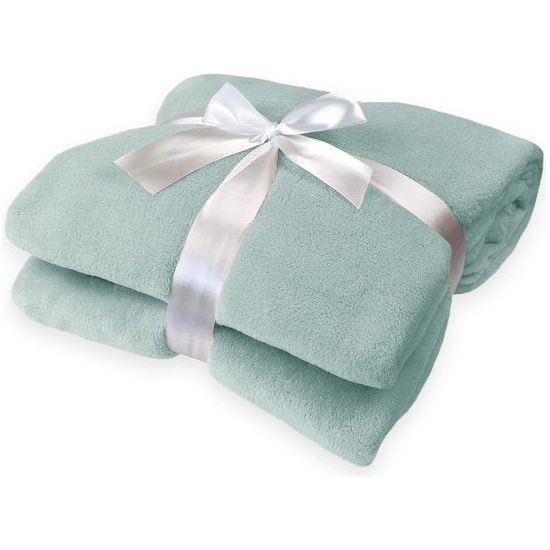 Deken Roma Polar turquoise, microvezel fleece deken 150x200 cm, pluizige zachte woondeken in trendy kleuren