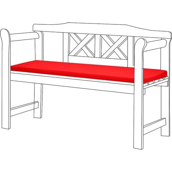 Tuinbankkussen, zitkussen, voor patio, meubels, 2-zits, waterafstotend, zacht en duurzaam materiaal, comfortabele en lichte vezelvulling, gemakkelijk te reinigen (rood)