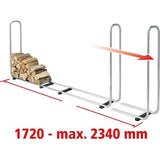 Stacking Aid voor Brandhout 5122000 / Verstelbare open haardopslag voor de buitenruimte gemaakt van gegalvaniseerd staal / max. Volume: 1,17 m³