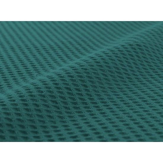 Deken van katoen, wafelpiqué, lichte knuffeldeken van 100% katoen, luchtige plaid, veelzijdig inzetbaar, onderhoudsvriendelijke deken, petrol, 150 x 200 cm