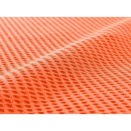 Deken van katoen, wafelpiqué, lichte knuffeldeken van 100% katoen, luchtige plaid, veelzijdig inzetbaar, onderhoudsvriendelijke deken, koraalrood, 150 x 200 cm