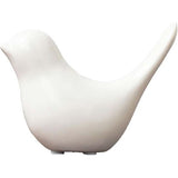 Set van 2 vogelstandbeelden, moderne dierensculpturen, keramieken huissculpturen, decoratie voor ornamenten in de woonkamer, slaapkamer, kantoor, bureau en kasten (vrouwelijk)