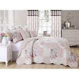 Sprei, patchworkdeken, rozen, sprei in landelijke stijl in patchwork-design