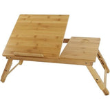 Laptoptafel Laptopstandaard in hoogte verstelbaar Bedlade 55x35cm opklapbaar gemaakt van bamboe