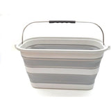 23,8 liter, inklapbaar, rechthoekig, praktische mand/emmer (grijs, middel)