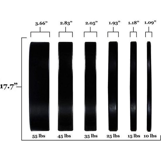 Kleurgecodeerde, zwarte Olympic Bumper Halterplaat met stalen naaf, 4,5 kg, apart
