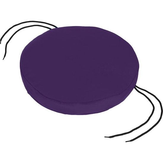 Tuinronde bistrostoel-zitkussen, bekleding voor tuininrichting buitenshuis, veilige banden om weg te glijden, waterafstotend, comfortabel, robuust, 33 cm, paars