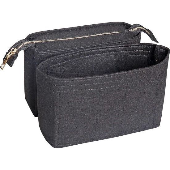 Vilten tas Organiseer insteektas in tas voor boodschappentas met 2 verpakkingen, geschikt voor neonoe en andere emmerzakken-zwart